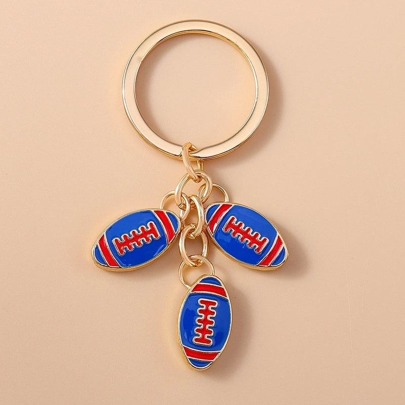 Casual Sports Commute Rugby Alloy Keychain