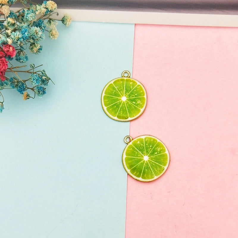 10 PCS/Package 19*26mm Metal Fruit Pendant Jewelry Accessories