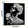 DIY Pearl Painting Rose Woman for Home Wall Decor with Frame(25x25cm)