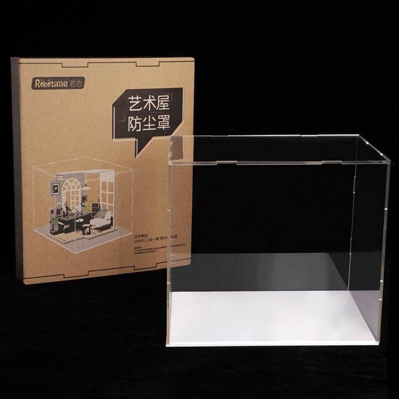 Acrylic Dust Cover DG03Z for Robotime DIY Miniature Dollhouse DGM01-DGM06,DGM07-DGM09