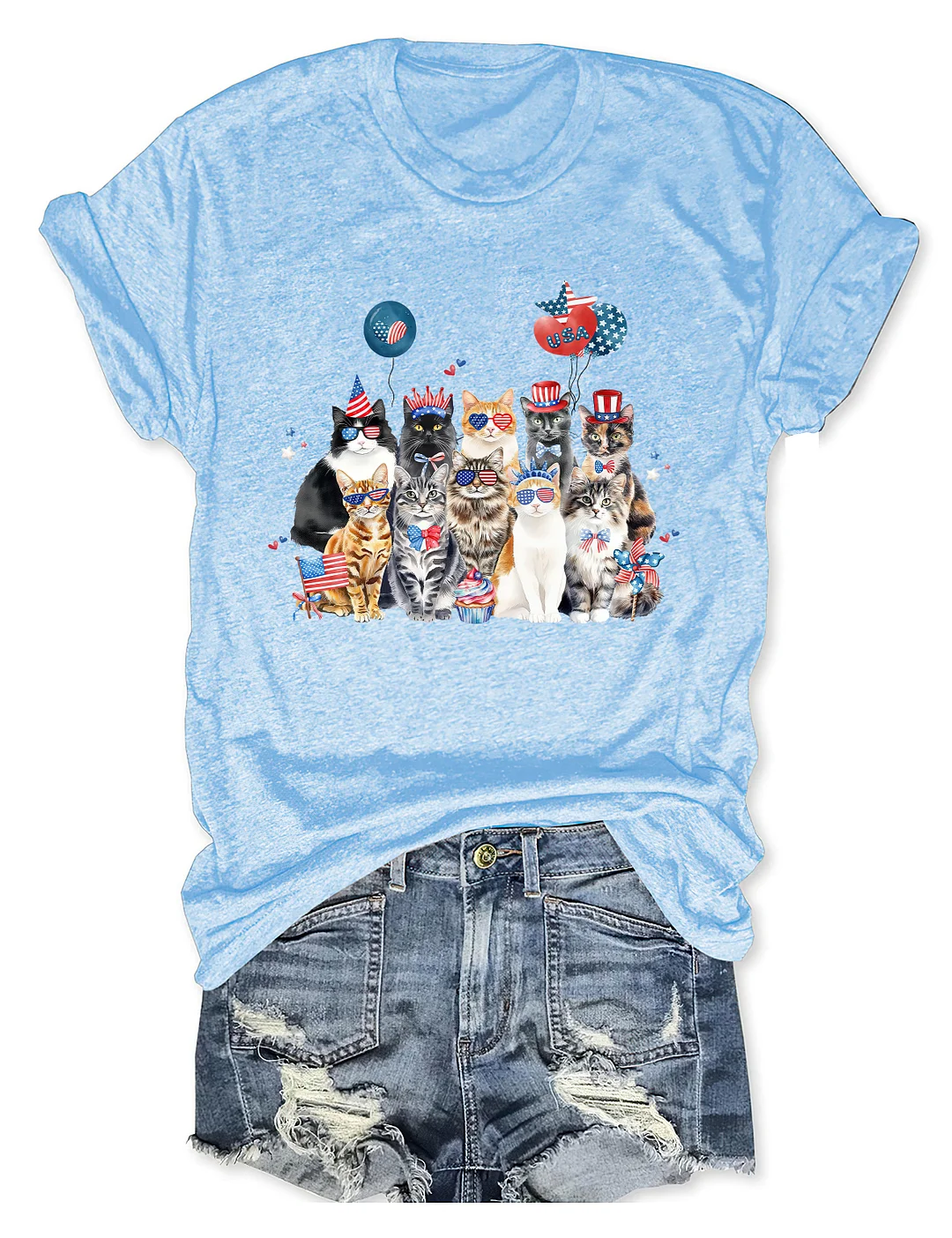 4th Of July Cat T-shirt