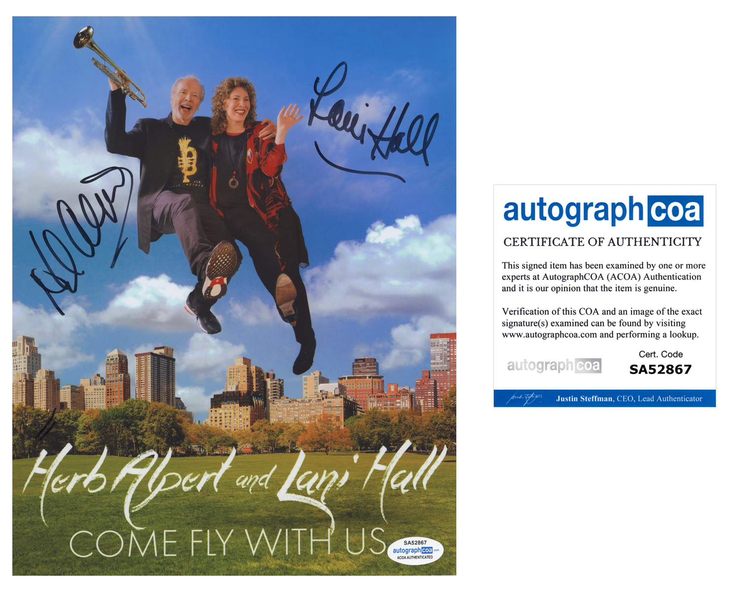 Herb Alpert & Lani Hall Signed Autographed 8x10 Photo Poster painting ACOA COA