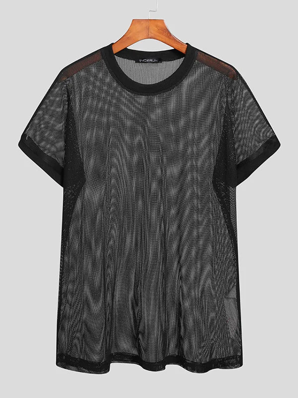 Aonga - Men's Casual Mesh Short Sleeve T-ShirtsI aonga