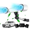 Dual Head Car Cooling Fan with Extension Arm Car Seat Headrest Fan for Back Seat