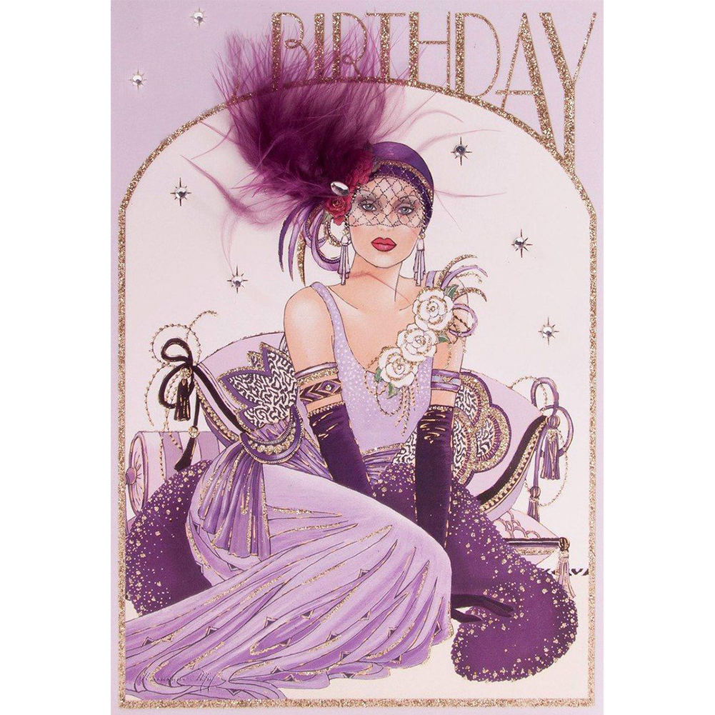

Elegant Lady - 11CT Stamped Cross Stitch - 40*56CM, 501 Original