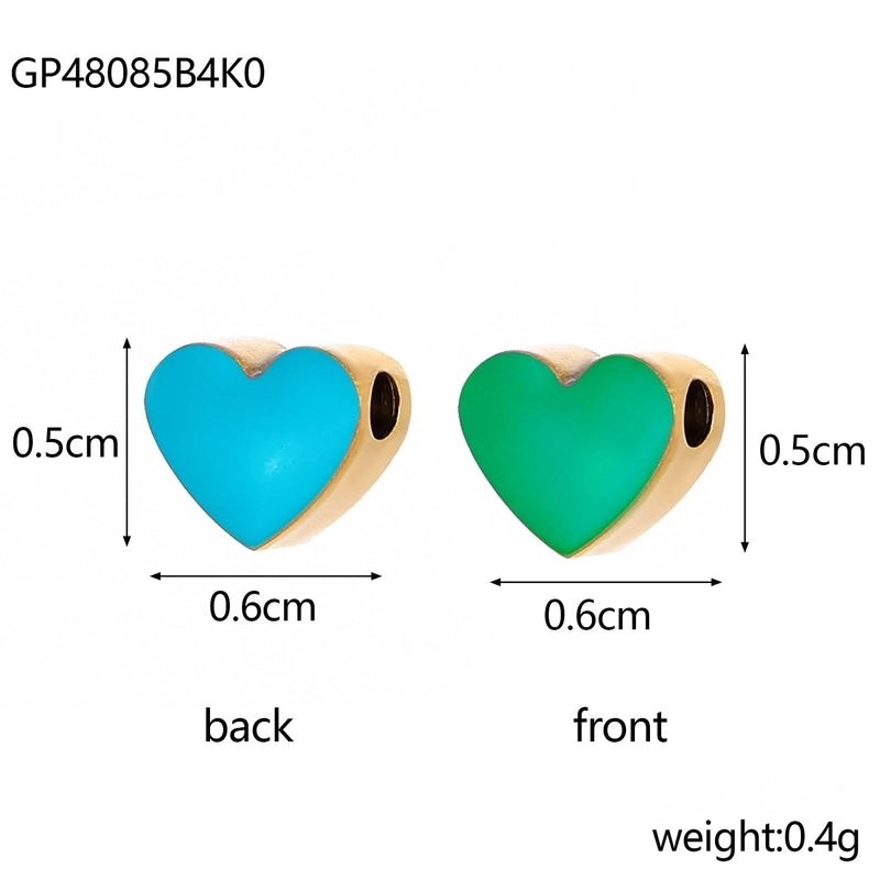 1 Piece 6 * 5mm Titanium Steel Heart Shape Polished Jewelry Accessories