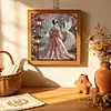 Sakura Garden Hanfu Lady Special Shaped DIY Partial Drill Diamond Painting Kit for Adults Beginners Home Decor Diamonds Paintings Gem Art 30x30cm