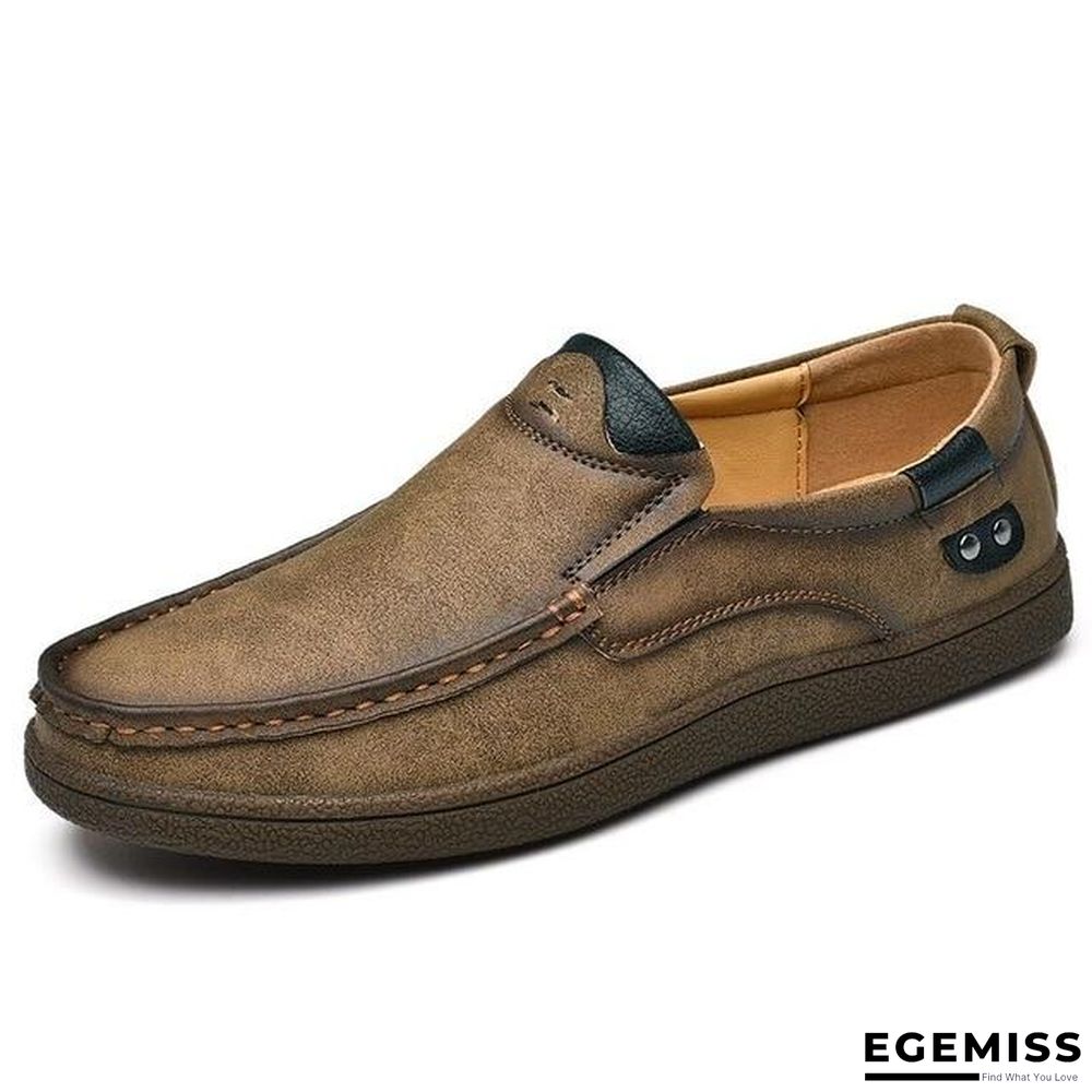 Split Leather Men's Loafers Shoes Breathable Driving Oxfords Shoes Flats Moccasins Shoes | EGEMISS