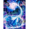 Moon Dolphin  | Full Round Diamond Painting Kits