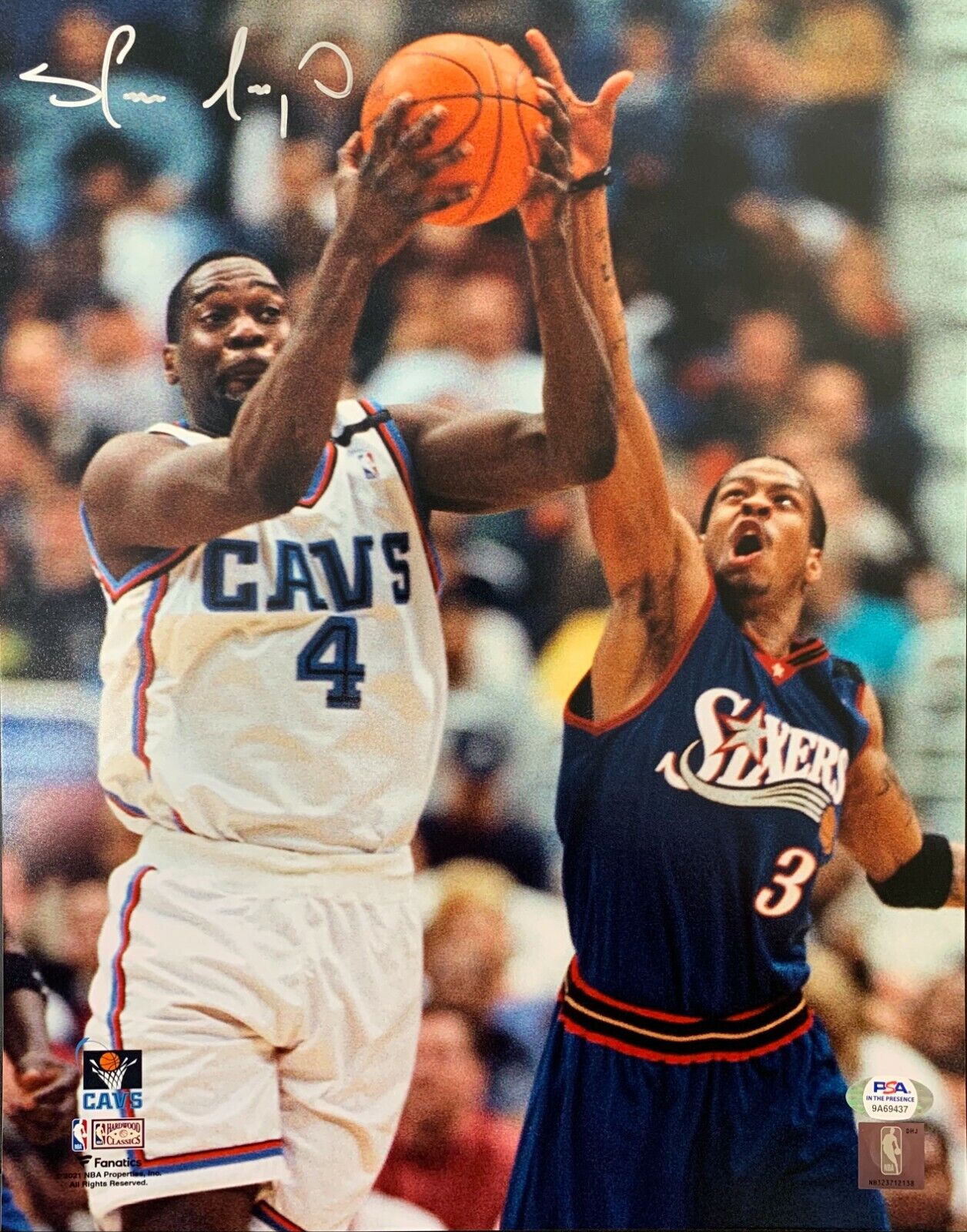 Shawn Kemp autographed signed 11x14 Photo Poster painting Cleveland Cavaliers PSA COA Iverson