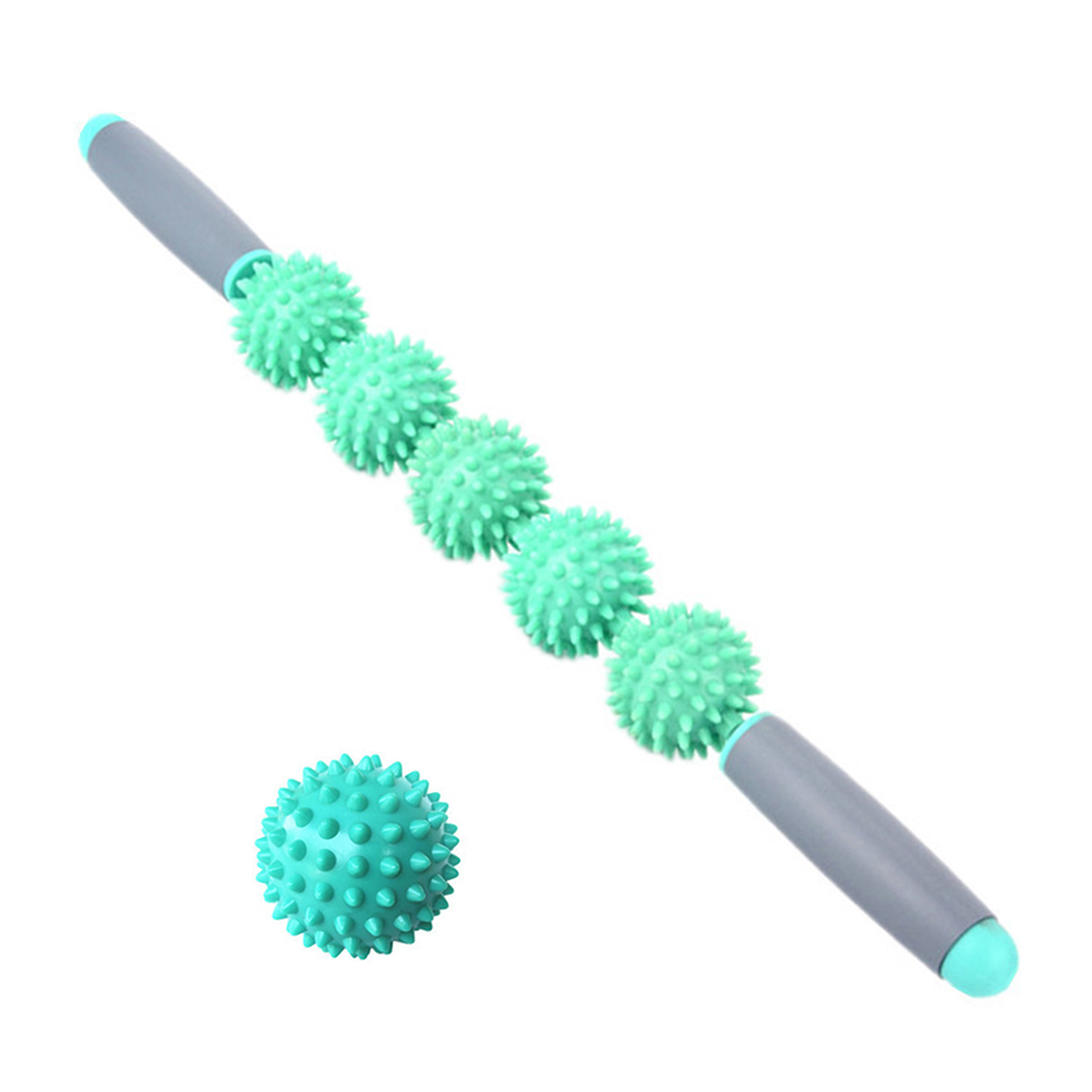 

2x Pain Relief Cellulite Point Roller Massager Stick + Spike Ball (Green), 501 Original