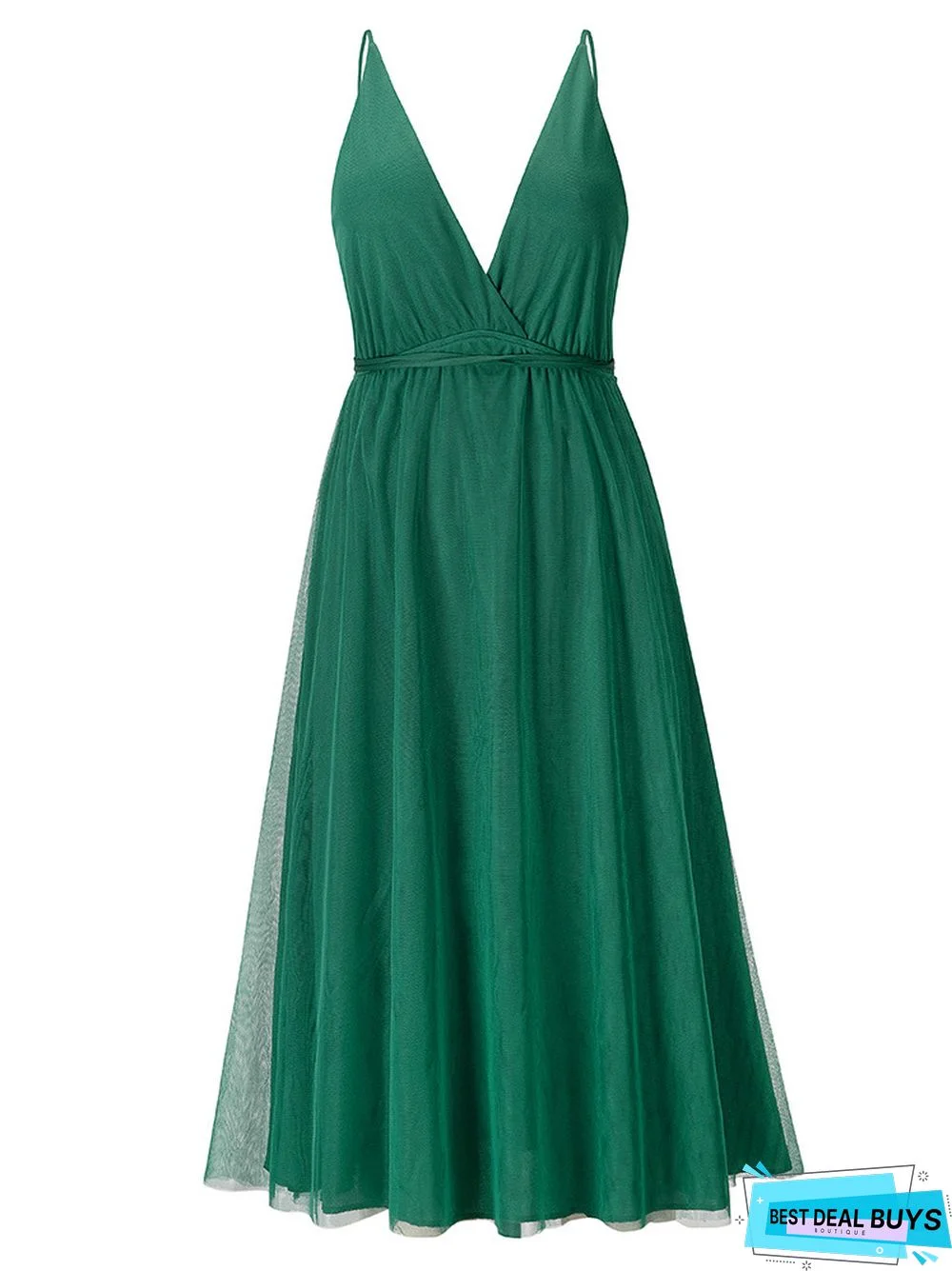 Women's New Summer Sexy Mesh Skirt V-Neck Elegant Dress