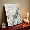 (Pre-Framed)Flower Love-Special Shape Diamond Painting Kit(25x25cm)