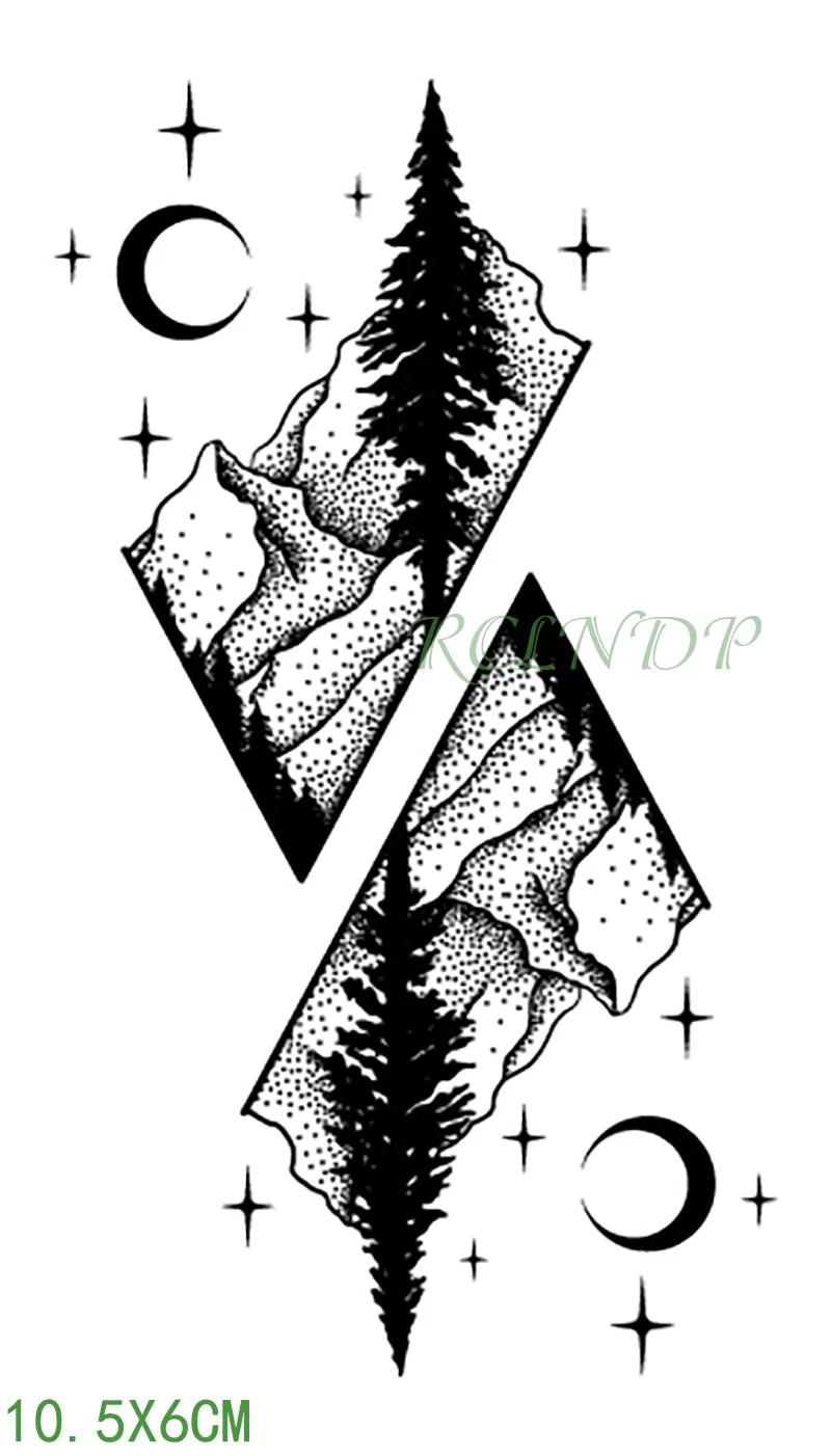 Waterproof Temporary Tattoo Sticker coconut tree Fake Tatto Flash Tatoo Tatouage Wrist Foot Hand For Girl Women Men