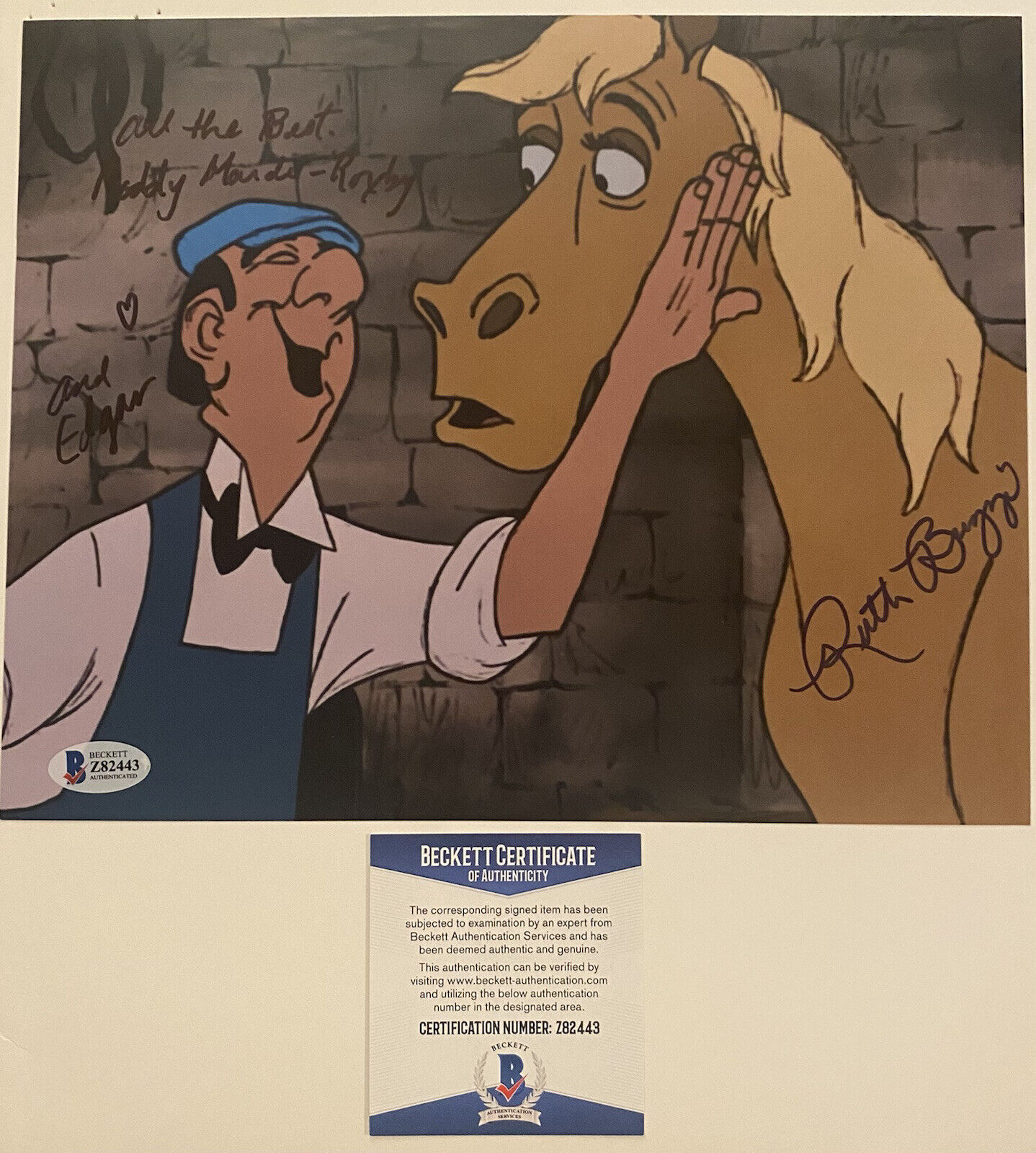 Roddy Maude-Roxby & Ruth Buzzi The Aristocats Signed Autographed Disney Photo Poster painting