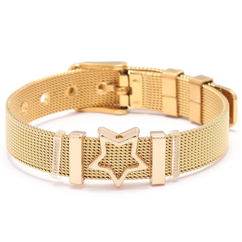 Cute Minimalist Heart Shape Titanium Steel Bracelets In Bulk