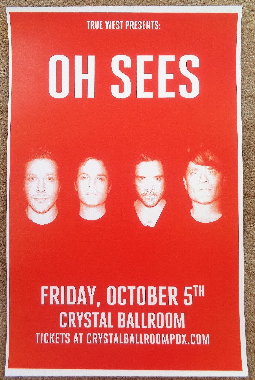 THEE OH SEES 2018 Gig POSTER Portland Oregon Concert