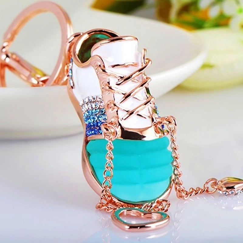 Elegant Korean Style Bag Metal Inlay Rhinestones Women’s Bag Pendant Keychain