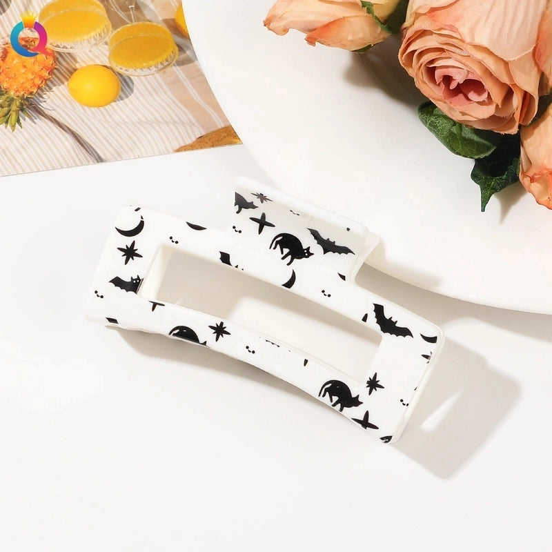 Halloween Minimalist Classic Style Women’s Spider Web Skull Plastic Hair Claws