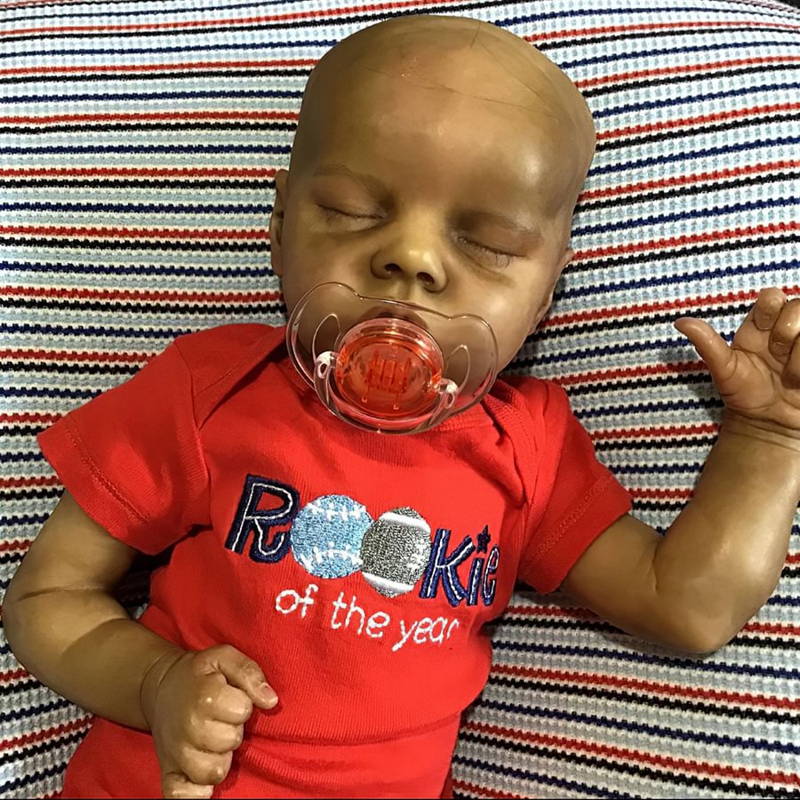 12 Inches Lovely Baby Doll Afrcian American Boy Named Braxton, Play with Children