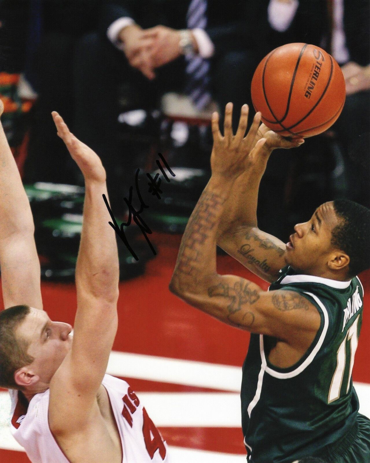 Keith Appling signed auto Photo Poster painting Michigan State basketball Big10 Spartans Champs