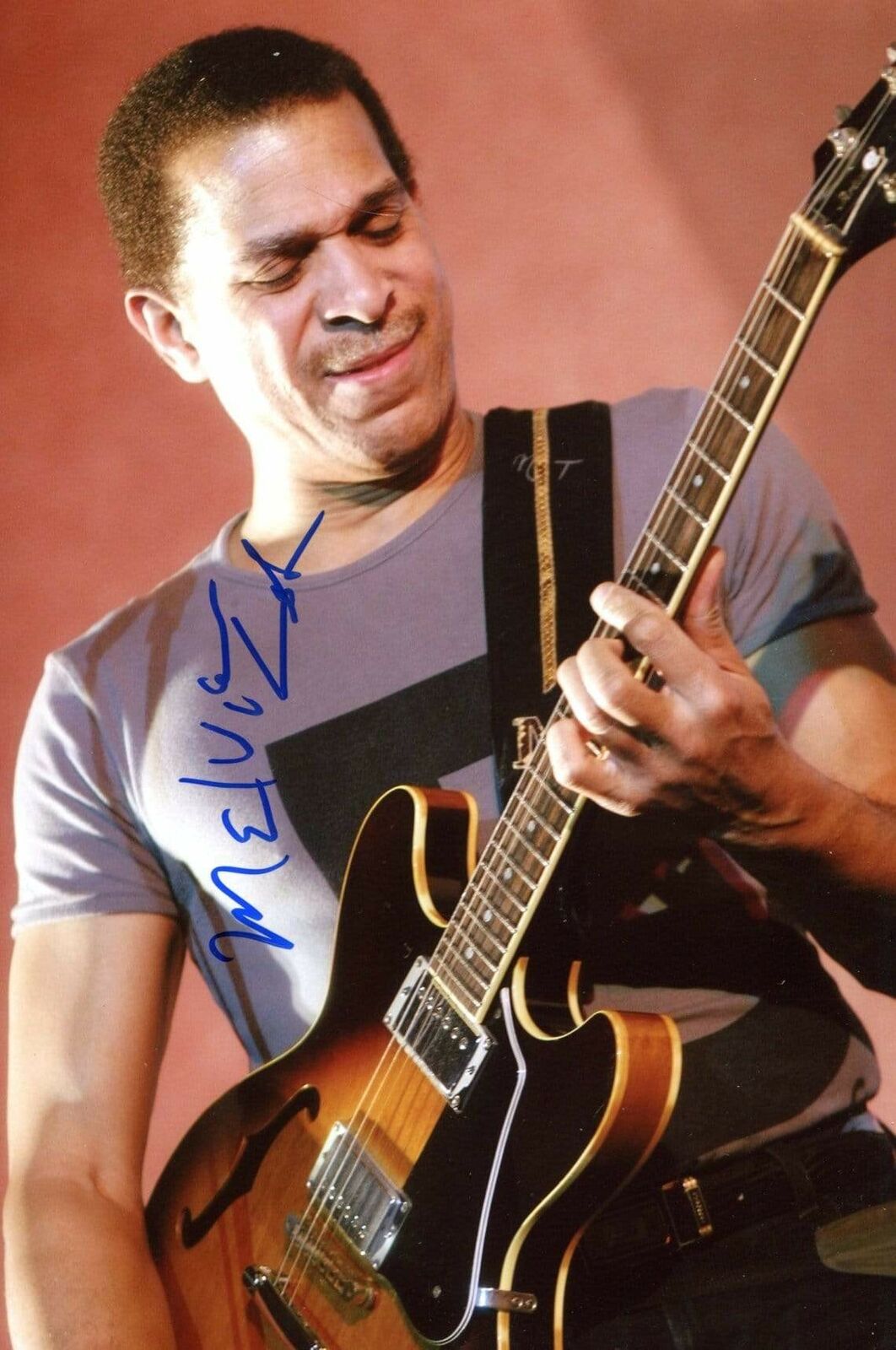 Melvin Taylor JAZZ GUITARIST autograph, In-Person signed Photo Poster painting