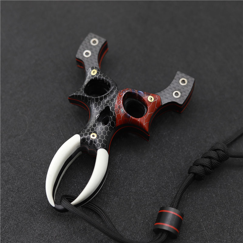 Snipersling slingshots: S-Ghost R2 TTF Skeleton Theme Slingshot, 100% Handmade Slingshot for Hunting