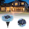 4Pcs LED Mosaic Solar Disk Light IP44 Waterproof Decorative Driveway Lamps Solar-Powered Ground Mosaic Disk Lamp for Outdoor Walkway Patio & Lawn