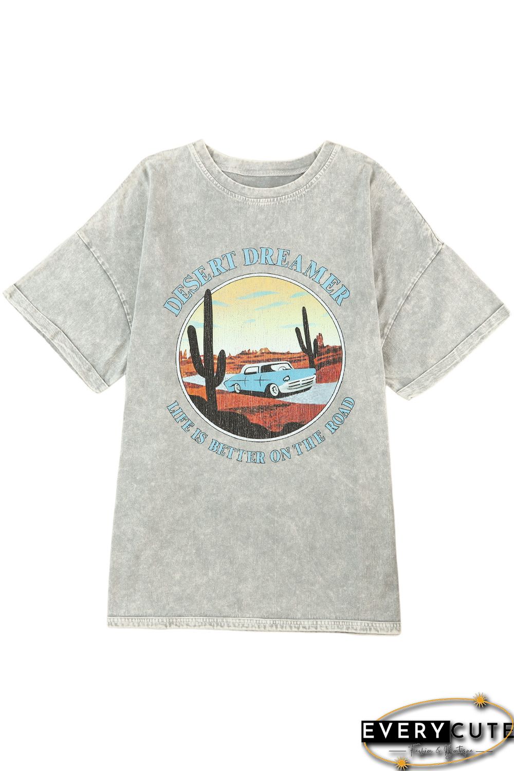 Gray Desert Dreamer Mineral Wash Graphic Tee
