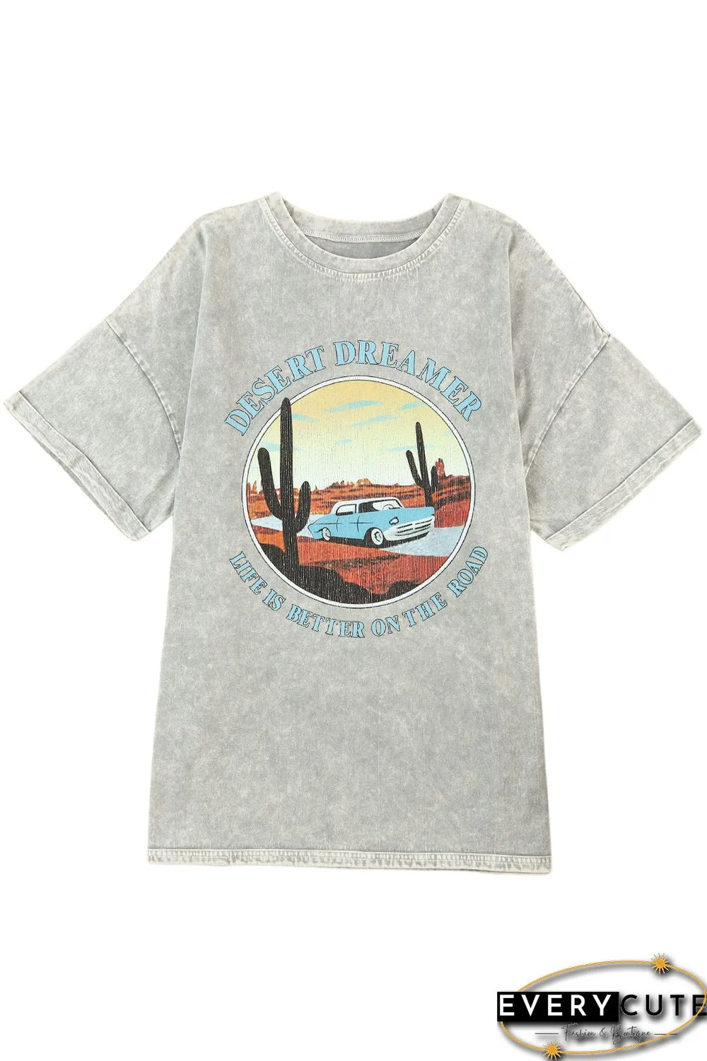 Gray Desert Dreamer Mineral Wash Graphic Tee