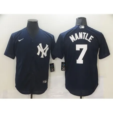 Men's New York Yankees #7 Mickey Mantle Navy Cool Base Stitched Jersey 6EBY