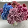 7 Stems Large 10cm Diamond Rose Artificial Flower Bunch