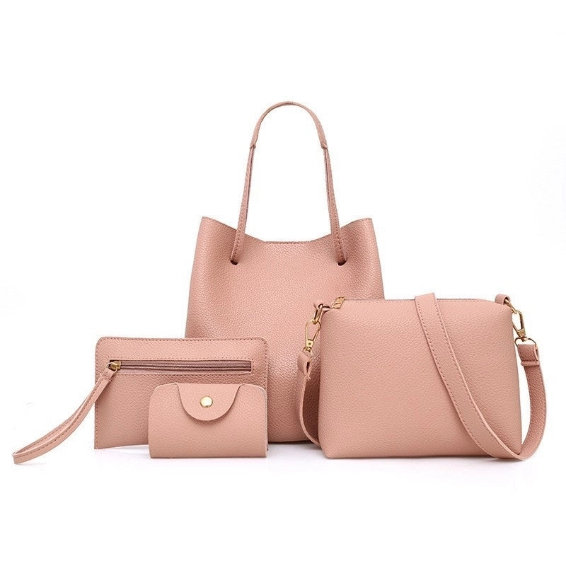 Women's Large Pu Leather Solid Color Vintage Style Classic Style Square Magnetic Buckle Bucket Bag