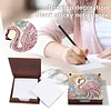 Wooden DIY Flamingo Diamond Painting Kit Note Box with 160 Papers for Office