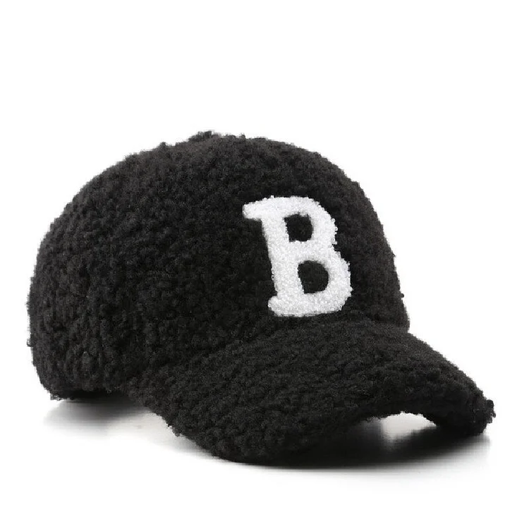 Baseball Cap Woman Lamb Wool Letter Embroidery Hats Snapback Winter Autumn Caps Casual Sun Visor Trucker Hat Retro Bone Hats