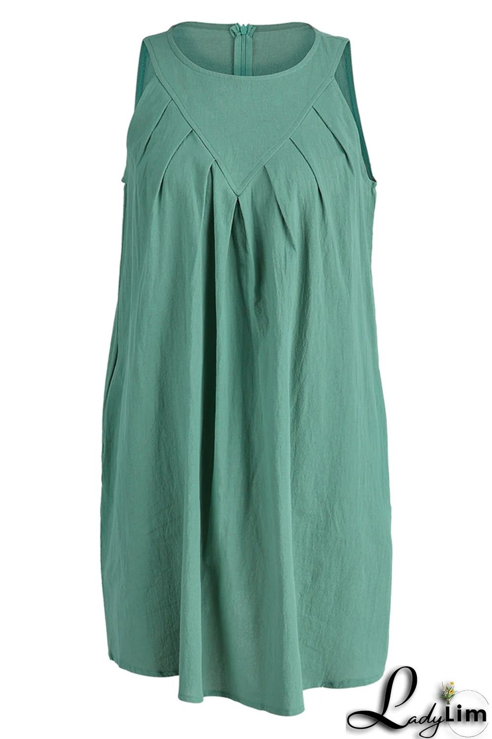 Yellow Casual Solid Patchwork O Neck Straight Dresses