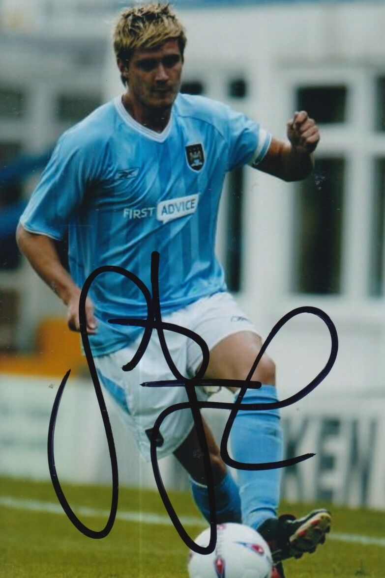 MANCHESTER CITY HAND SIGNED STEPHEN JORDAN 6X4 Photo Poster painting.