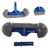 12.99inch Pool Brush Head with Round Ends High-Efficiency Pool Brush with High-Density Nylon Bristles for Corner for Cleaning Pools Walls Floors Steps Small Stains