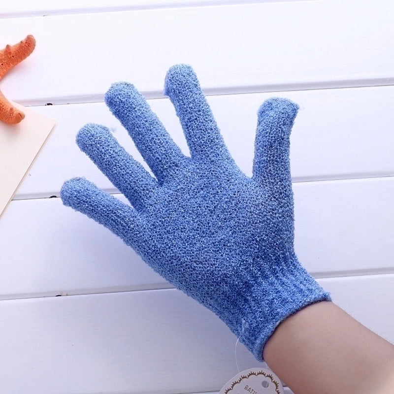 Minimalist Solid Color Nylon Bath Gloves