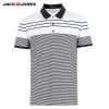 Jack&Jones Brand 2018 NEW business casual stripes lapel short sleeves male Polo |217306511