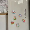 (US Only)6Pcs Diamond Painting Refrigerator Magnets Diamond Art Kits for Adults (Cat)