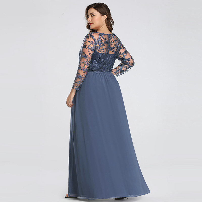 dusty blue plus size dress