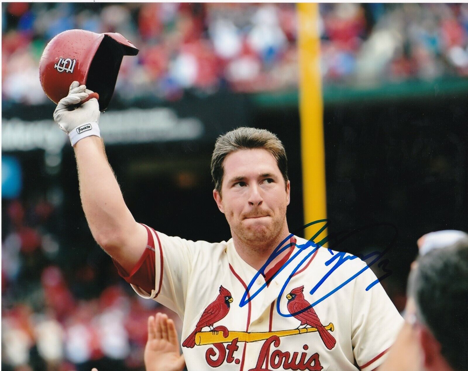 JED GYORKO ST. LOUIS CARDINALS ACTION SIGNED 8x10