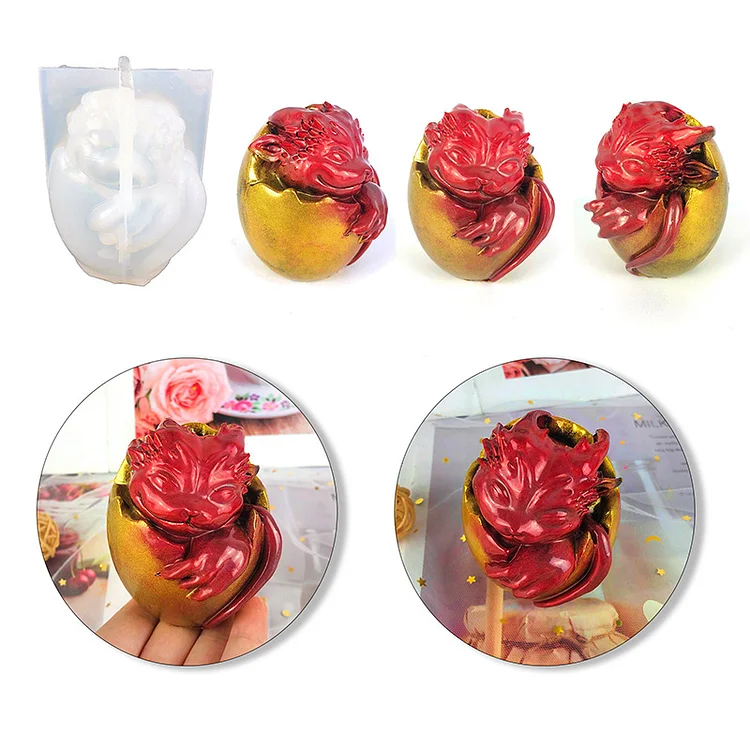 3D Dinosaur Baby Ornament Resin Mold CrazyMold