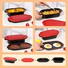 Microwave Egg Cooker & Microwave Grill Pan 3 Pcs with Lid for Grilling, Browning, and Crisping Vegetables, Sandwich, & Meat, Microwave Nonstick Cookware for Quick, Healthy Meals