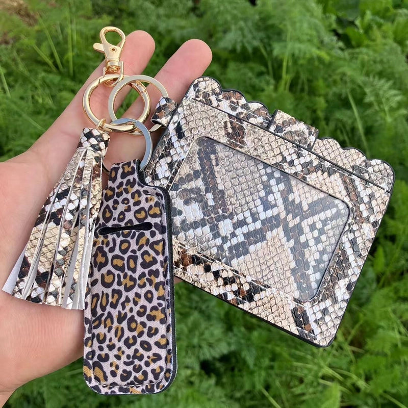 Women’s Geometric Pu Leather Open Card Holders