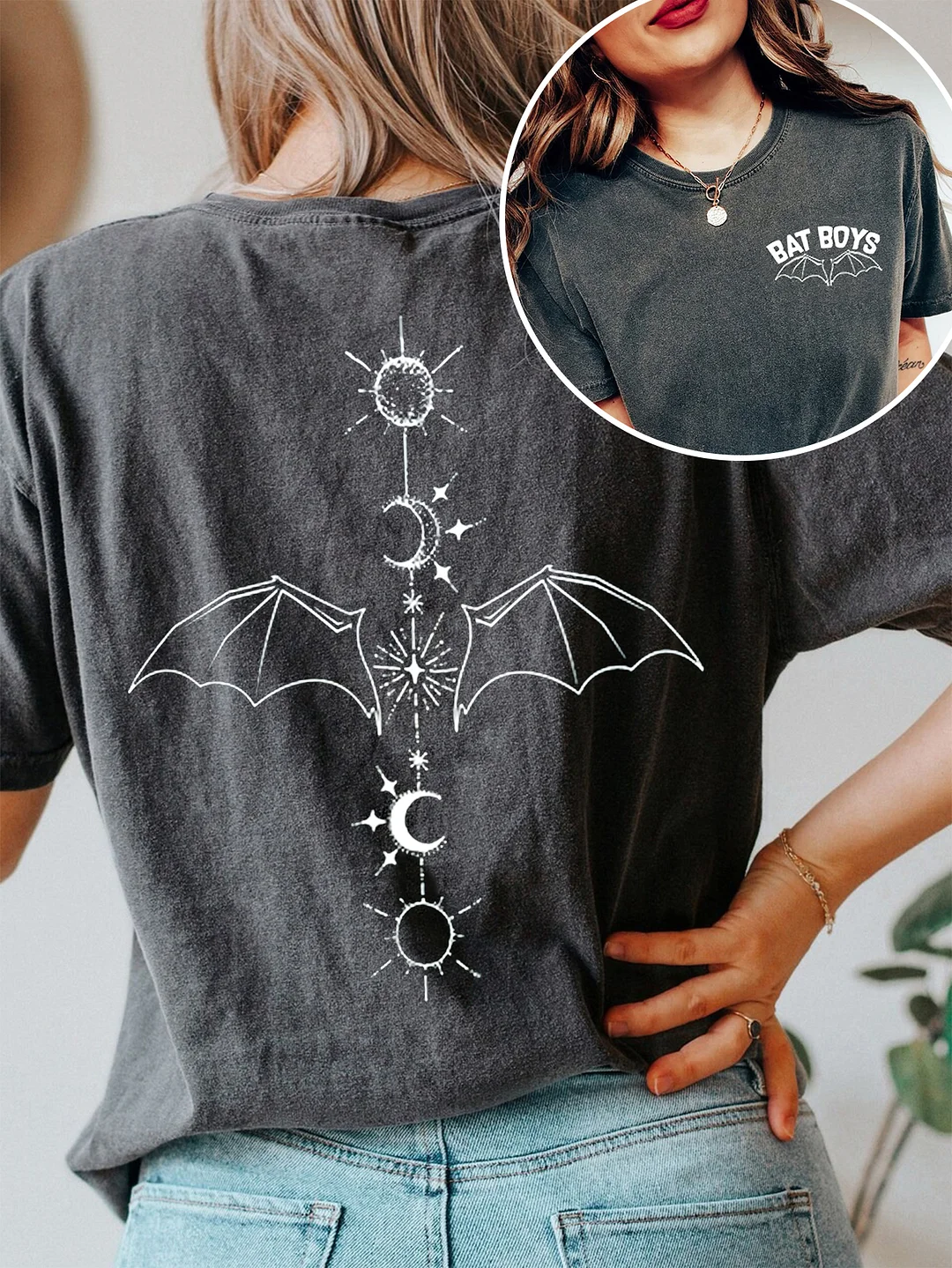 The Bat Boys Wings Double Sided T-Shirt / DarkAcademias /Darkacademias
