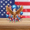 (US Only)Independence Day Eagle 2D Flat DIY Diamond Art Pendant Wall Decor for Home