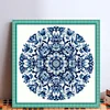 Blue And White Porcelain-Mandala-11CT Stamped Cross Stitch 40*40cm/15.75*15.75in