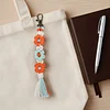 Daisy Flower Keychain Making Kits with Instruction Macrame Keychain Kit DIY Macrame Kits for Beginners Adults Handbags DIY Ornament Decor